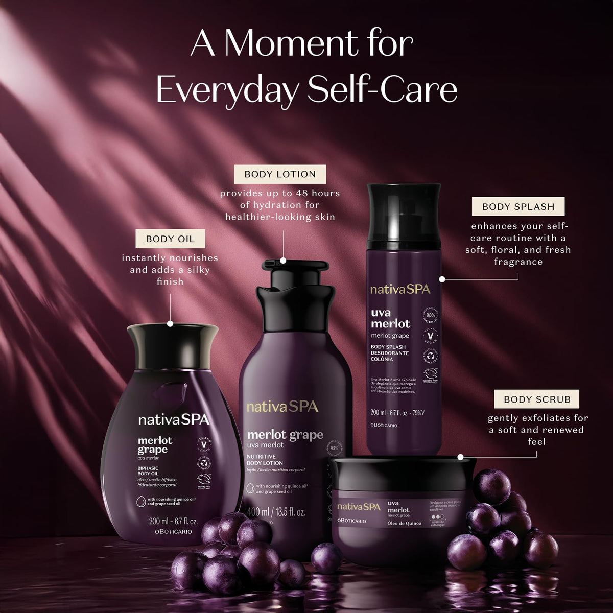 Nativa SPA on bathroom shelf in lifestyle setting promoting daily self-care