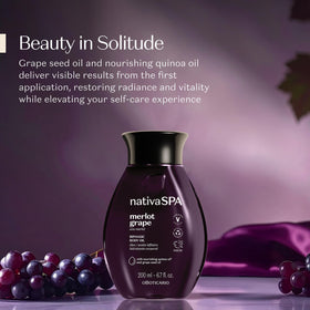 Nativa SPA next to common items showing 200ml size for travel and storage