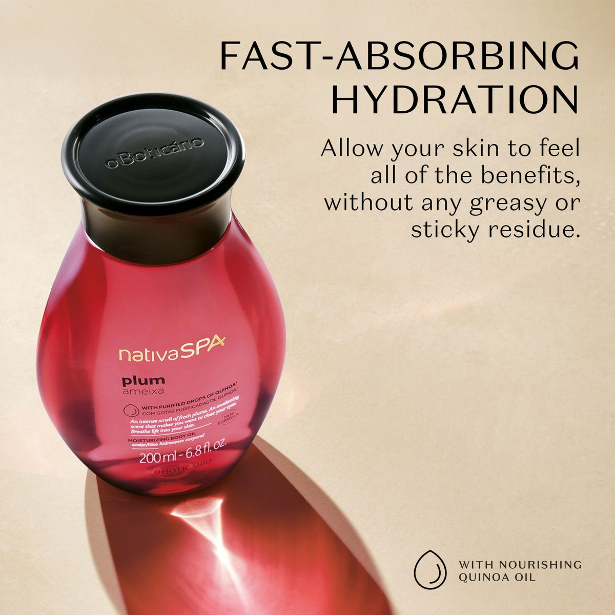 Close-up of Nativa SPA pump and cap highlighting quality packaging and easy dispensing