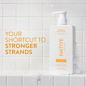 Native back label ingredients list displaying naturally derived formula benefits