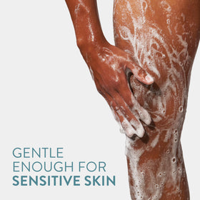 Lifestyle shot in shower with bottle, Native scent enhances daily routine