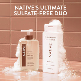 Native bottle on bathroom counter suggesting value for families