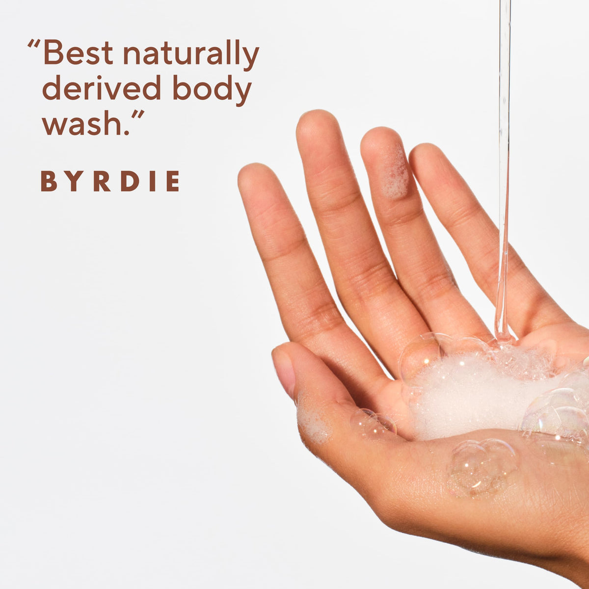 Native rich creamy lather on hand demonstrating gentle cleansing