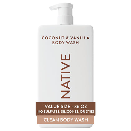 Native bottle front view with pump showing size and convenience