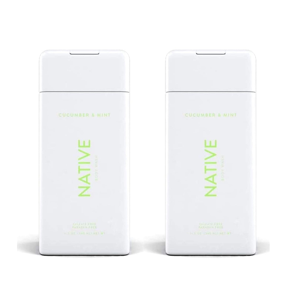 Native cucumber and mint texture closeup foam on hand, shows gentle lather and easy rinse benefit