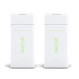 Native cucumber and mint texture closeup foam on hand, shows gentle lather and easy rinse benefit