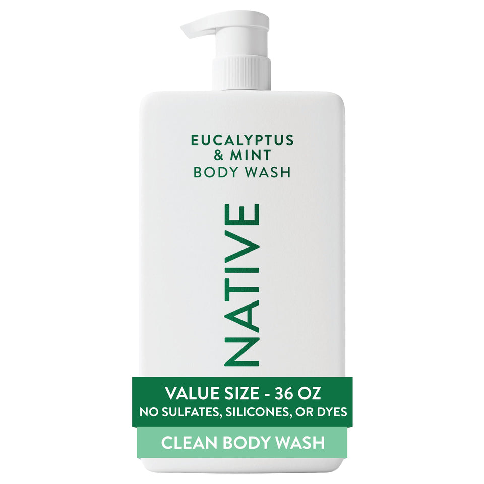 Native front packaging showing 36 oz eucalyptus mint for long-lasting freshness