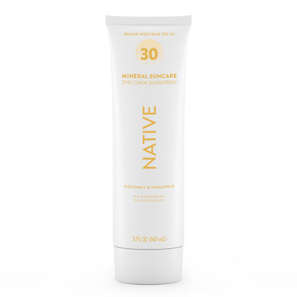 Native front packaging showing 5 oz tube and SPF 30 protection benefit