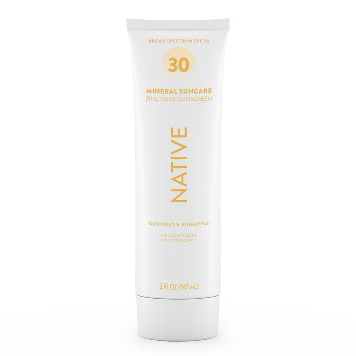 Native front packaging showing 5 oz tube and SPF 30 protection benefit