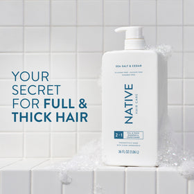 Native back label with ingredients and directions for simple, transparent use benefit