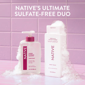 Native bottle in family bathroom showing multi-user convenience and value