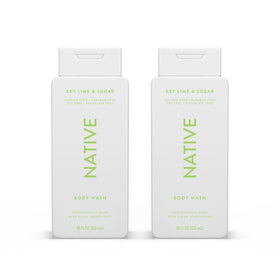 Native front bottle showing Key Lime & Sugar label and volume benefit