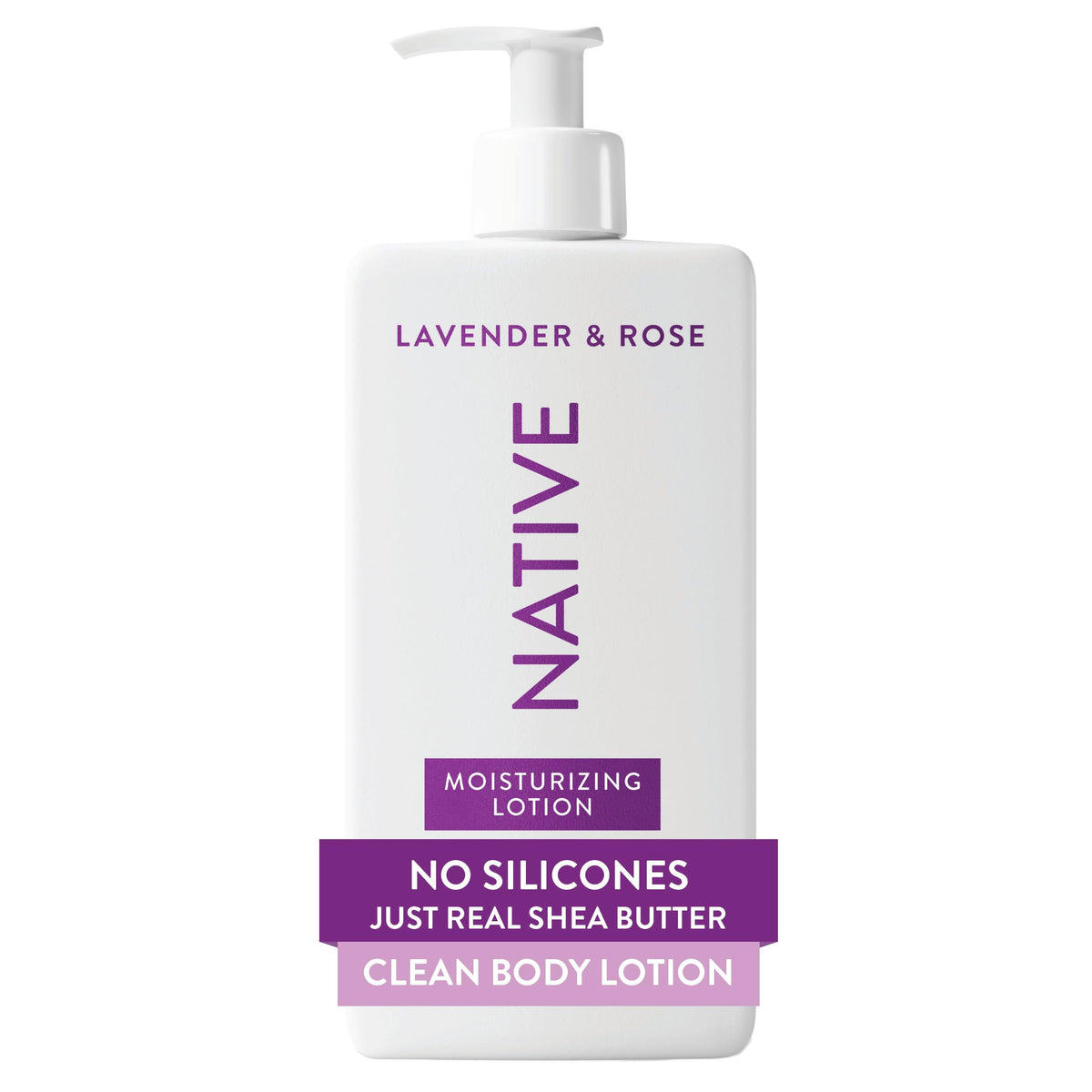 Native front pump bottle showing clean packaging and easy dispensing benefit