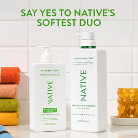 Native lifestyle morning scene conveying refreshing cucumber and mint boost