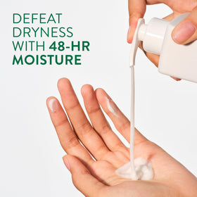 Native lotion texture close-up showing smooth, fast-absorbing finish