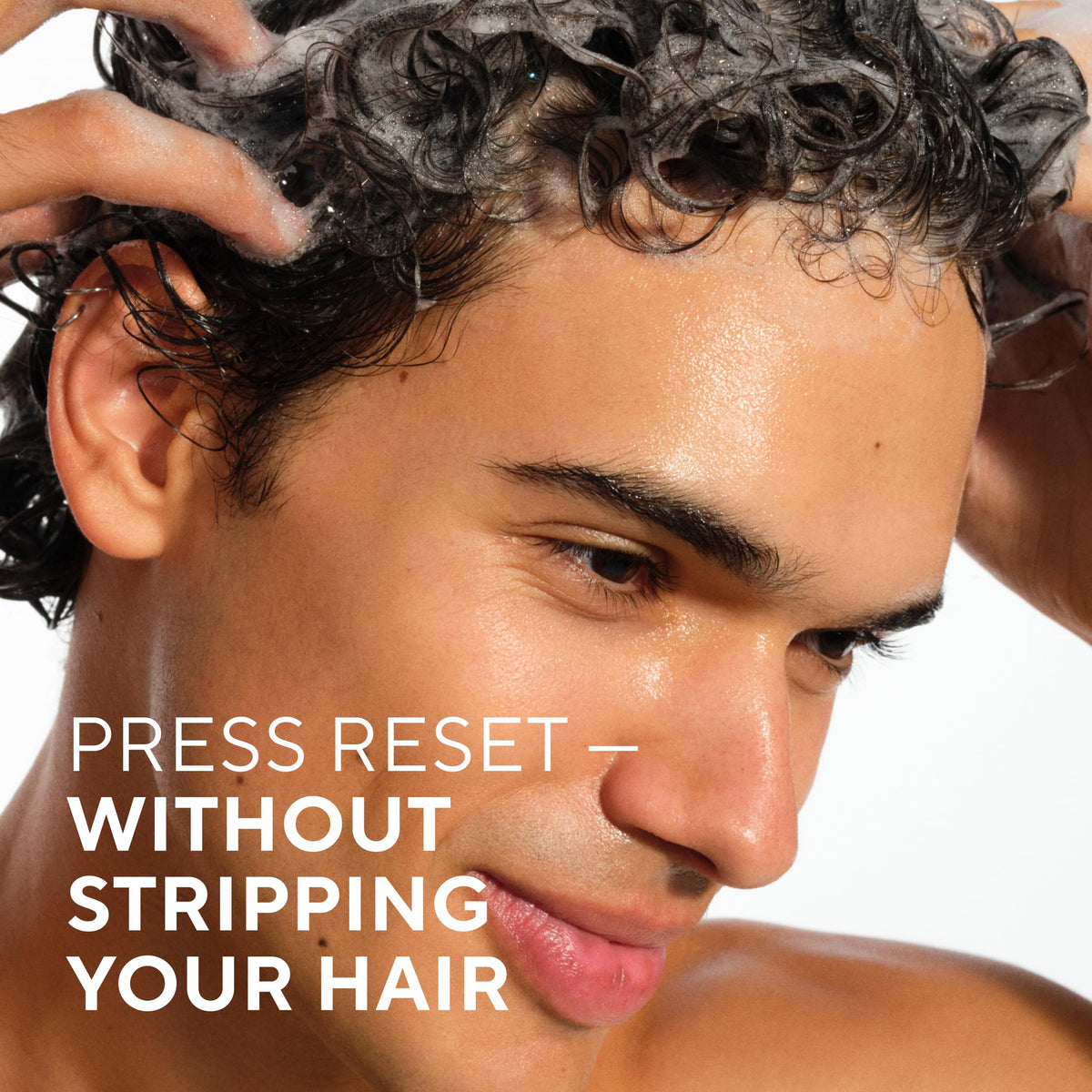 Native conditioner cream in palm showing rich moisturizing texture for detangling