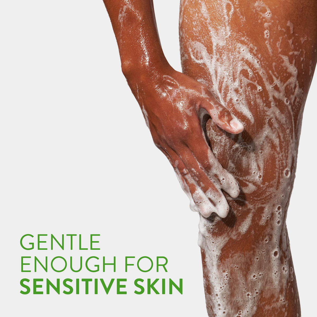 Dispensing Native body wash into palm showing controlled pump action and no waste