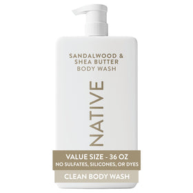Native front bottle view showing pump and 36 oz size benefit