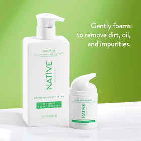 Native light foam texture on hand showing gentle lather and effective cleansing