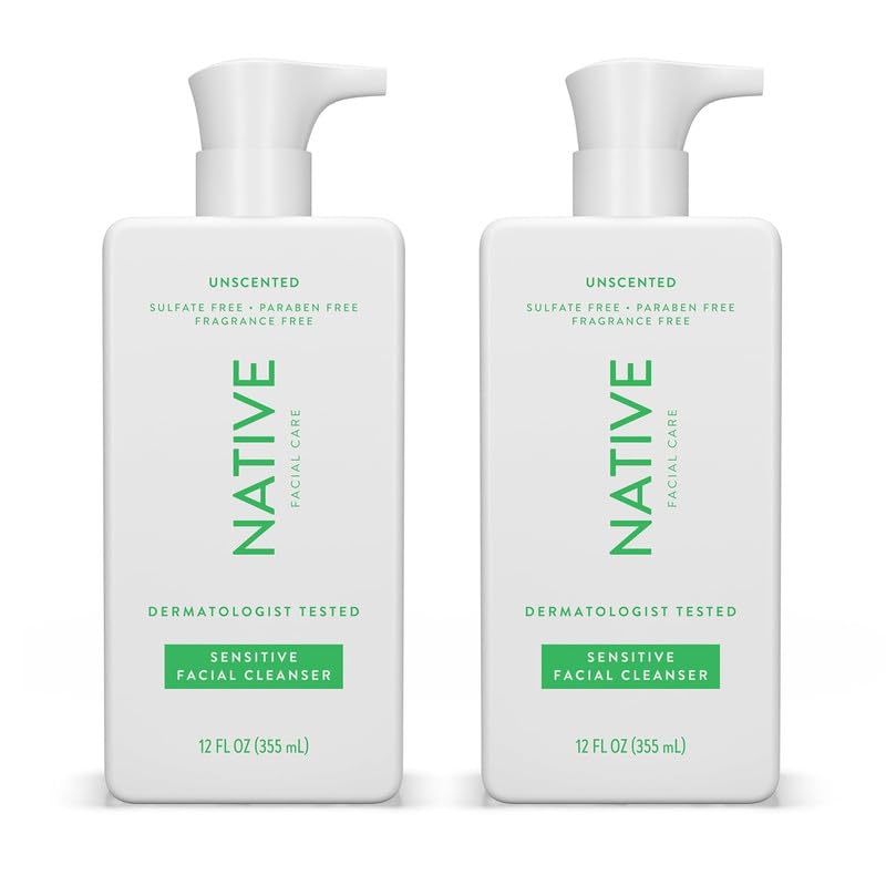 Native front packaging showing two unscented 12 fl oz bottles, helps routine consistency