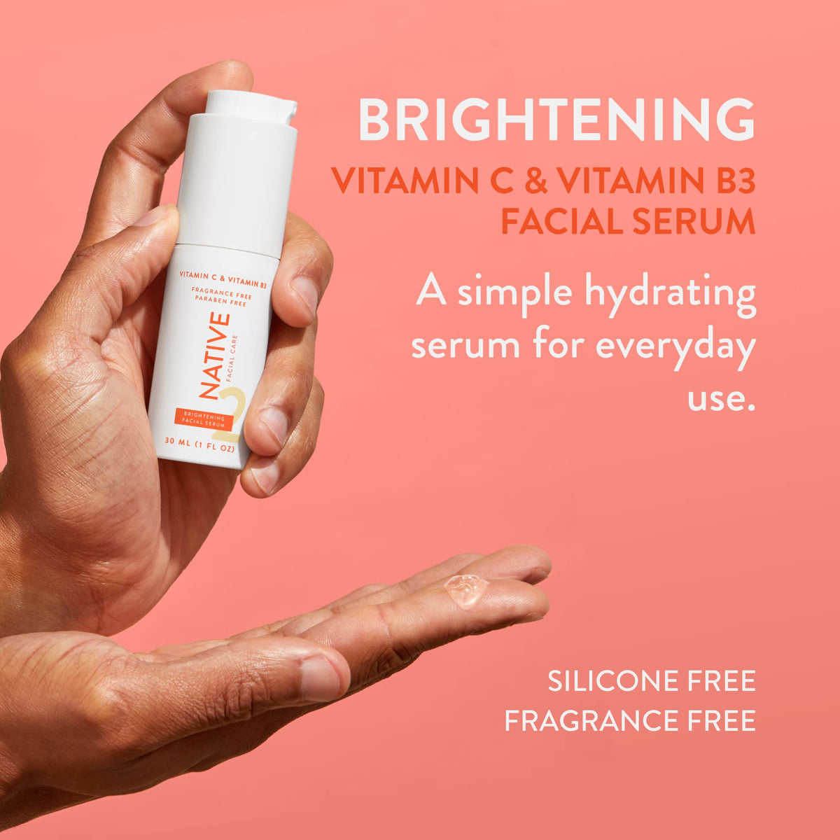 Native dropper texture close-up highlighting lightweight serum absorption benefit
