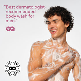 Native body wash being pumped in shower illustrating quick, mess-free dispensing