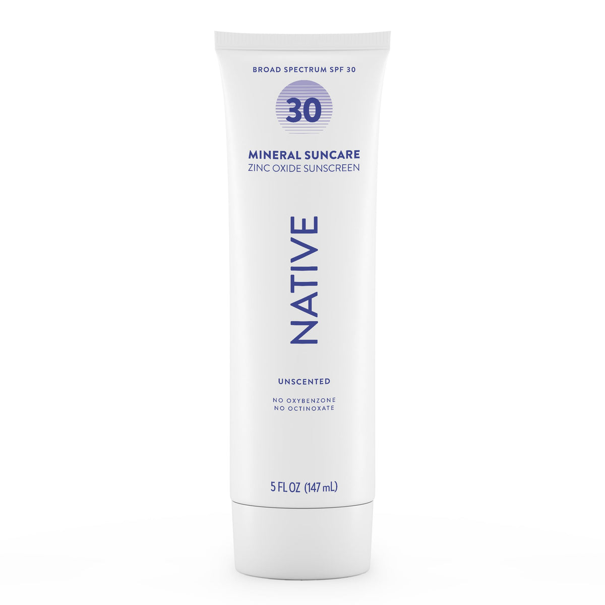 Native front tube showing label and SPF benefit for daily protection