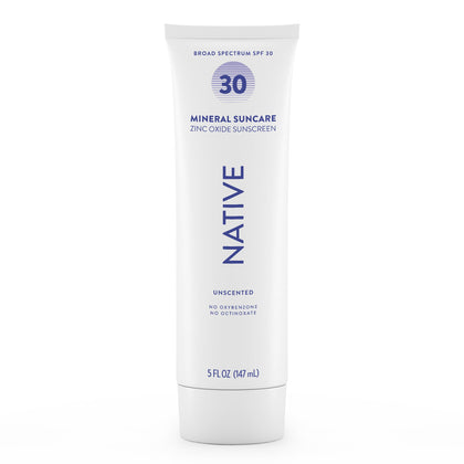 Native front tube showing label and SPF benefit for daily protection