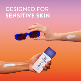 Native bottle with glycerin and vitamin E highlighting skin-hydrating ingredients