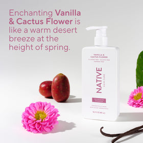 Native bottles in a bathroom lifestyle shot suggesting easy, everyday use
