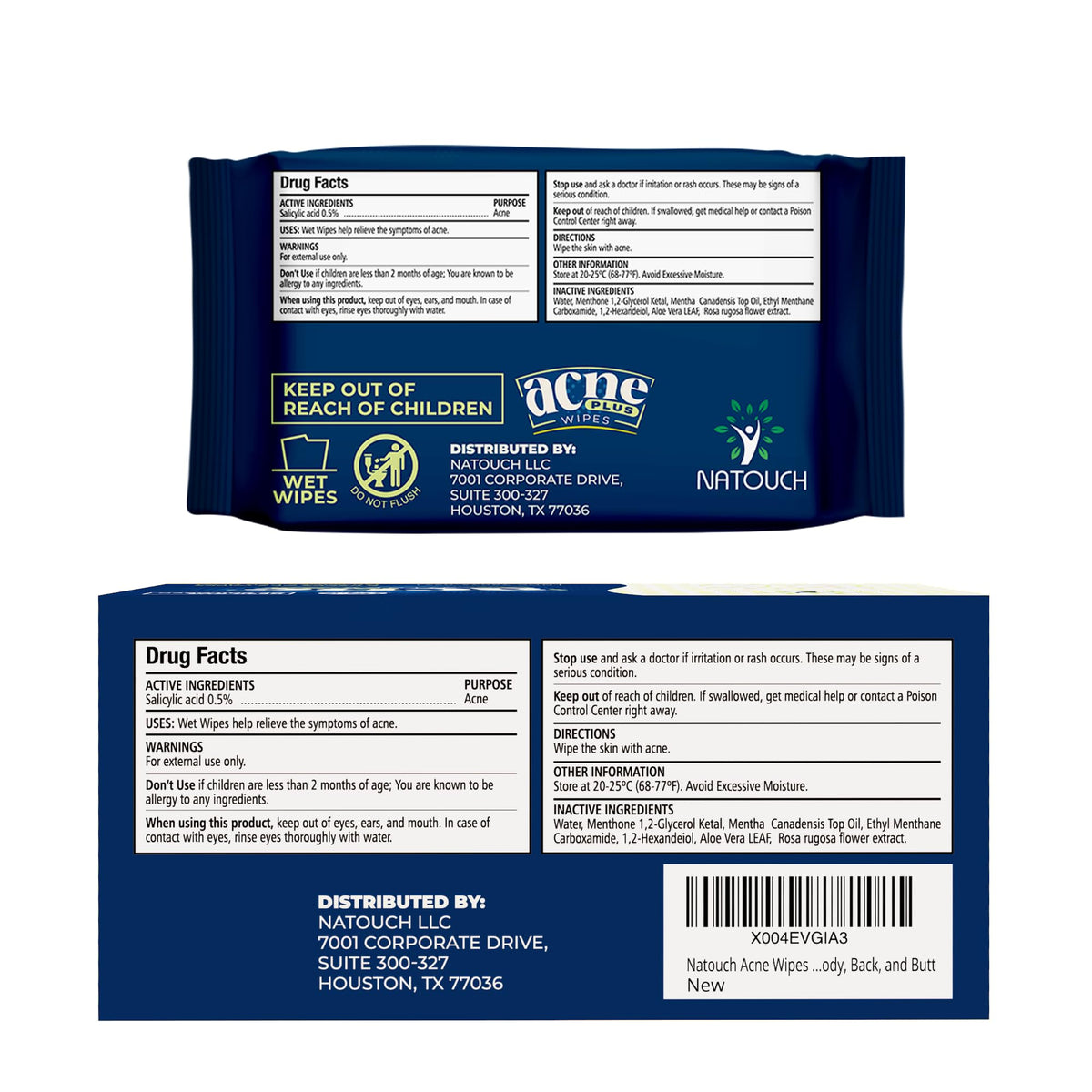 Natouch product label close-up showing ingredient list for informed purchase