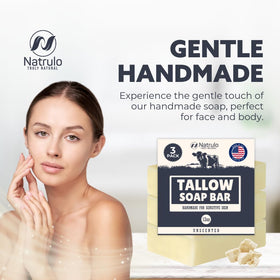 Natrulo soap in bathroom lifestyle setting conveying everyday family use