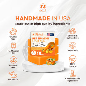 Natrulo persimmon soap foam lather demonstrating effective cleansing and odor control
