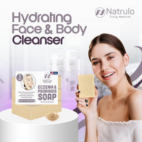 Natrulo soap next to coin for size comparison illustrating travel-friendly bar