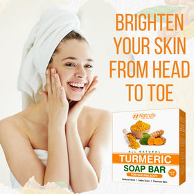 Soap in shower setting on body wash tray showing Natrulo multi-use effectiveness