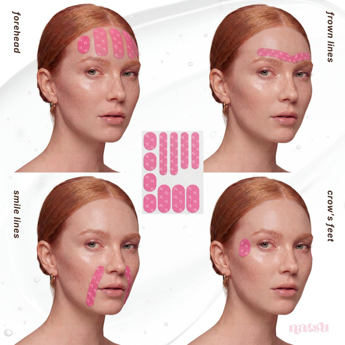 Natsu ingredients display with hyaluronic acid and centella asiatica benefits