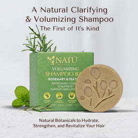 NATÚ BOTANICALS foam lather on hair demonstrating gentle cleanse