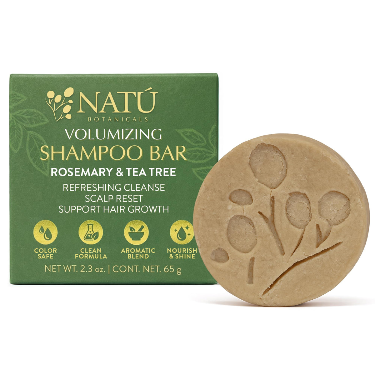 NATÚ BOTANICALS front packaging showing bar and benefits