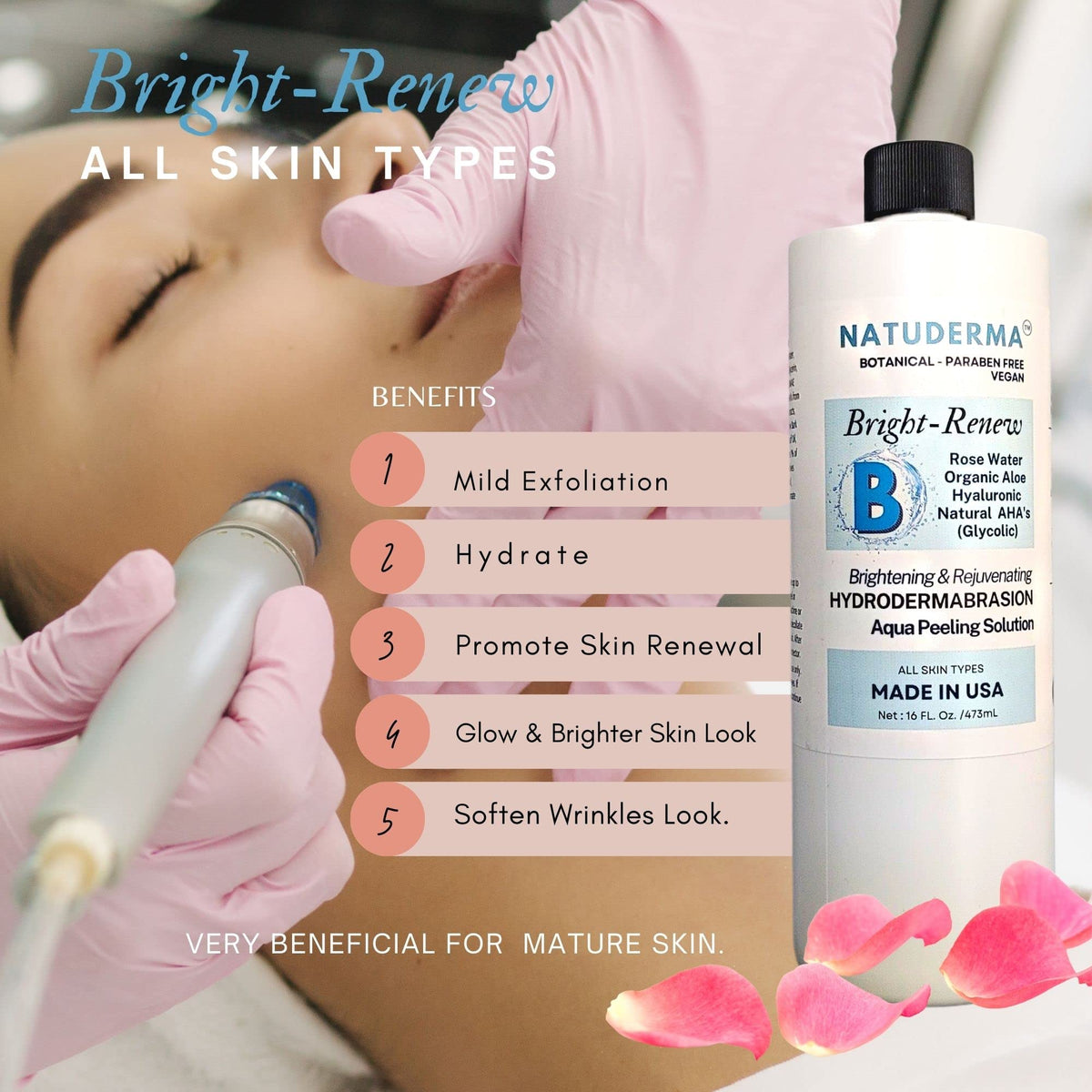 NATUDERMA Solution B being poured to show brightening serum flow