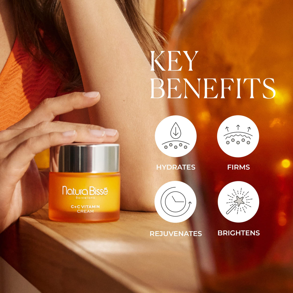 Natura Bissé open jar top view revealing smooth cream ready for application