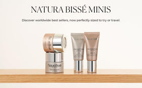 Natura Bissé on bathroom vanity in lifestyle scene suggesting daily-use convenience and elegance