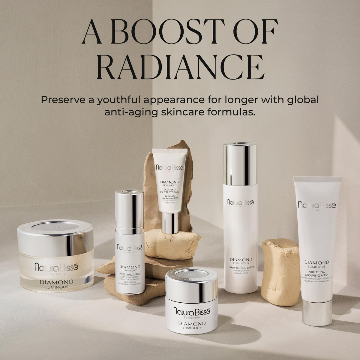 Natura Bissé label close-up highlighting mineral filters and SPF 40 protection