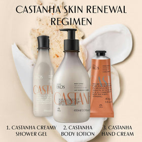 Natura castanha in bathroom setting showing daily foot care routine