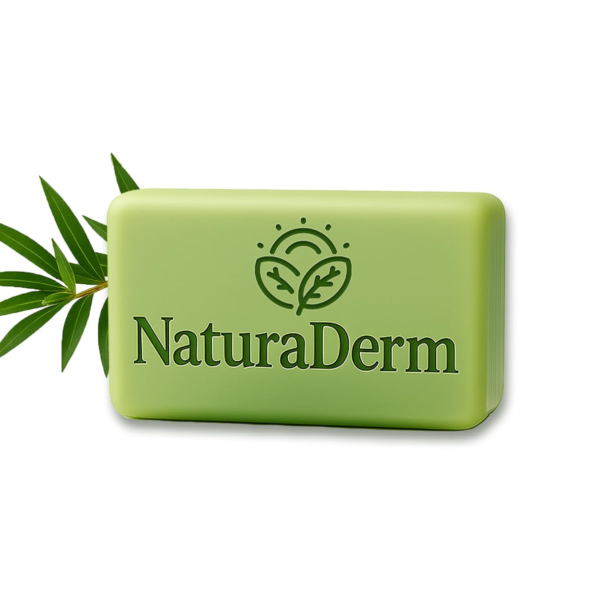 Natura Derm front packaging showing bar and calming benefit