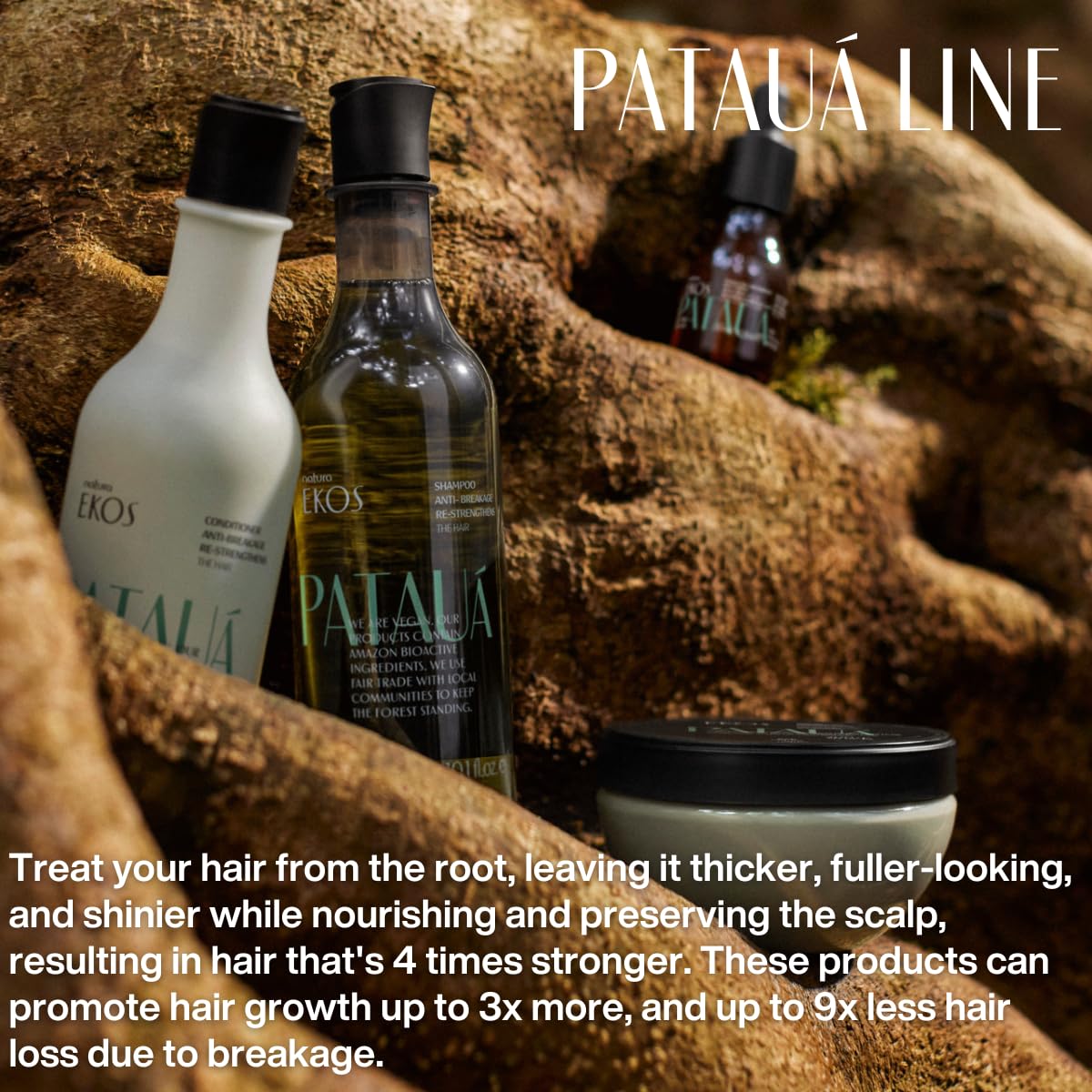 natura pouring shampoo into palm showing controlled application