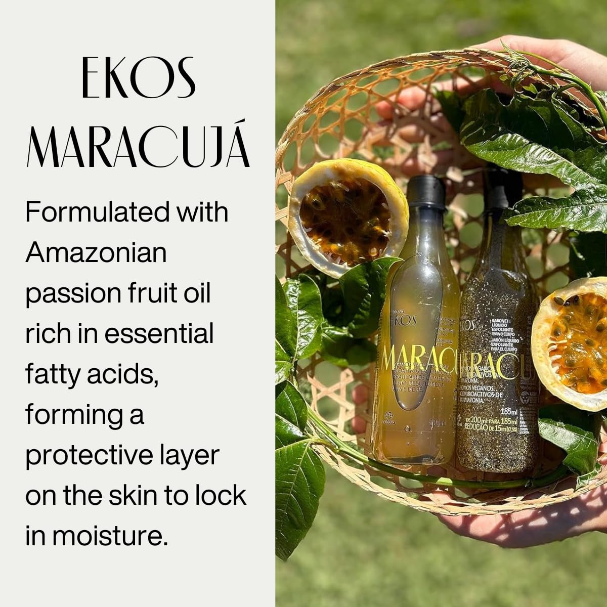 Natura close-up of oil texture, reveals silky emulsion and lightweight feel
