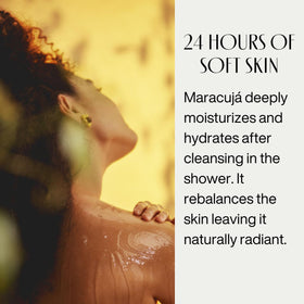 Natura maracujá oil ingredient focus, emphasizes natural sourcing and nourishment