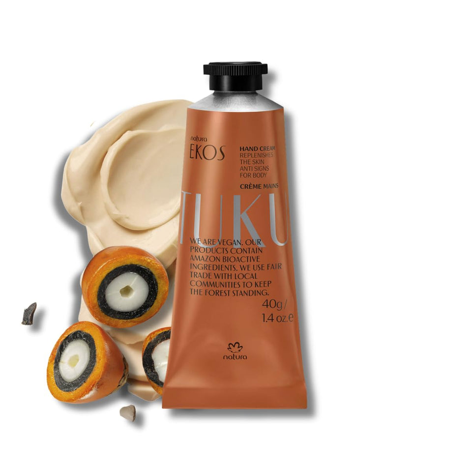 Natura front packaging showing travel-size tube and brand clarity benefit