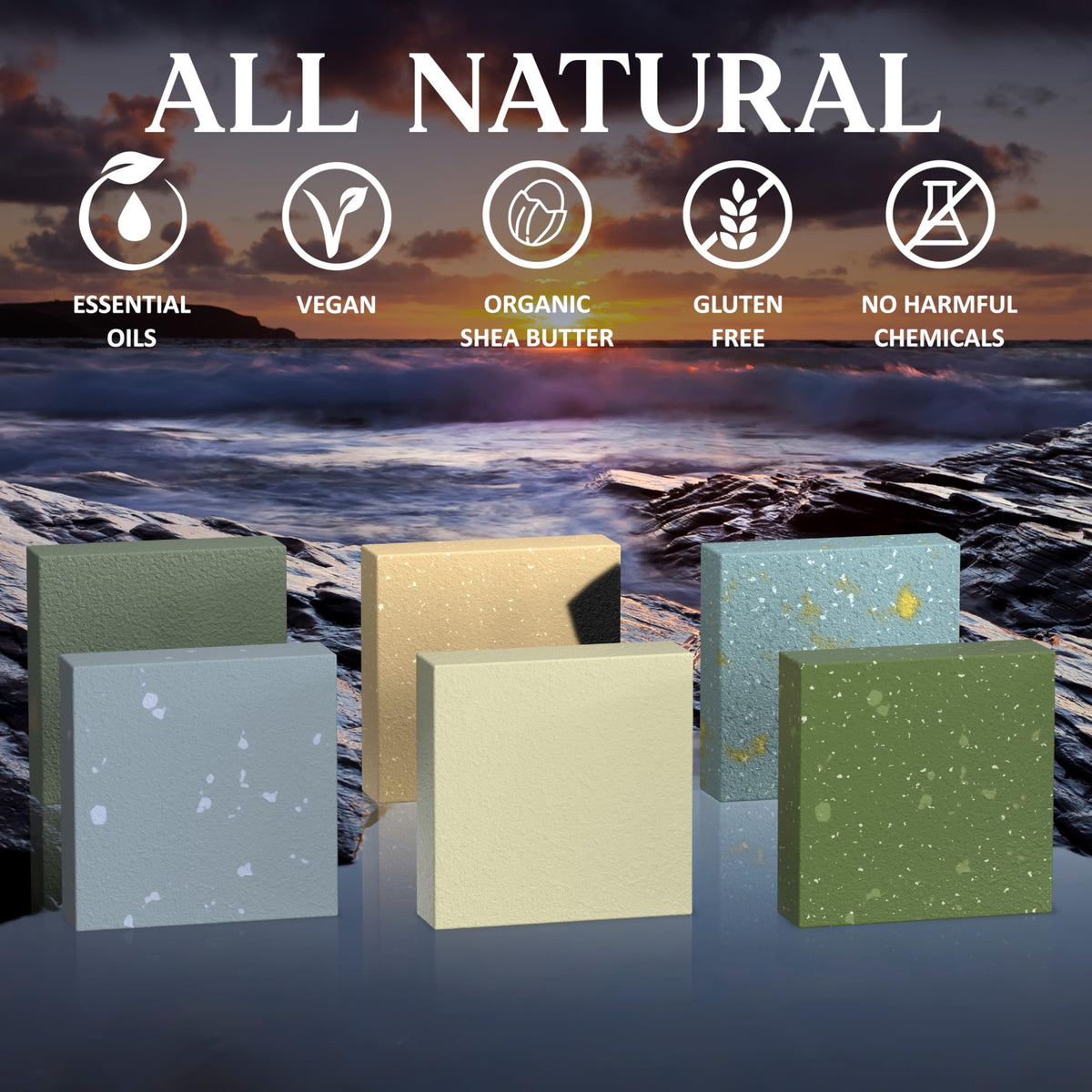NATURAL AMERICAN close-up of soap texture highlighting creamy lather benefit