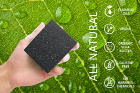 NATURAL AMERICAN soap texture close-up showing creamy lather and natural oils